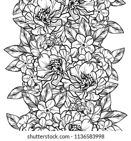 Abstract elegance seamless pattern with floral background