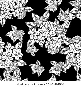 Abstract elegance seamless pattern with floral background