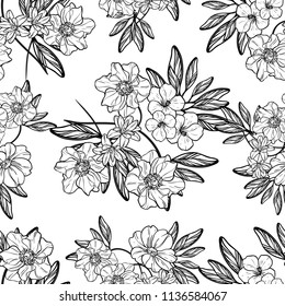 Abstrakte Eleganz nahtloses Muster mit floralem Hintergrund