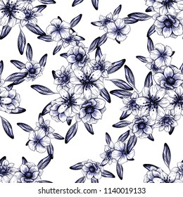 Abstract elegance seamless pattern with floral background