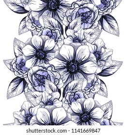 Abstract elegance seamless pattern with floral background