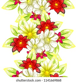 Abstract elegance seamless pattern with floral background