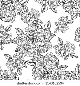 Abstract elegance seamless pattern with floral background