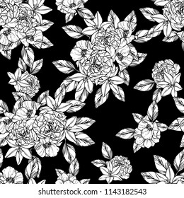 Abstract elegance seamless pattern with floral background