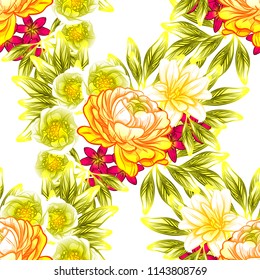 Abstract elegance seamless pattern with floral background