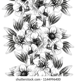Abstract elegance seamless pattern with floral background
