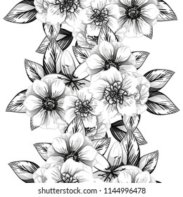 Abstract elegance seamless pattern with floral background
