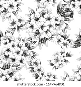 Abstract elegance seamless pattern with floral background