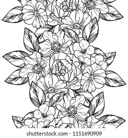 Abstract elegance seamless pattern with floral background
