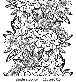 Abstract elegance seamless pattern with floral background