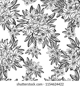 Abstract elegance seamless pattern with floral background