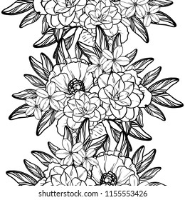 Abstract elegance seamless pattern with floral background
