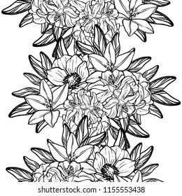 Abstract elegance seamless pattern with floral background
