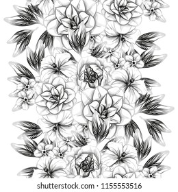 Abstract elegance seamless pattern with floral background
