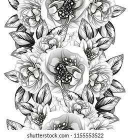 Abstract elegance seamless pattern with floral background

