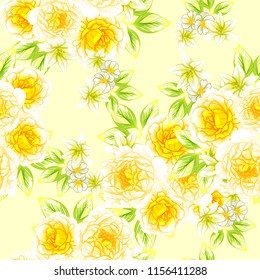 Abstract elegance seamless pattern with floral background