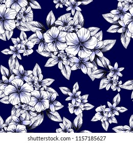 Abstract elegance seamless pattern with floral background