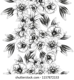 Abstract elegance seamless pattern with floral background