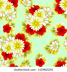 Abstract elegance seamless pattern with floral background
