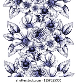 Abstract elegance seamless pattern with floral background
