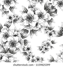Abstract elegance seamless pattern with floral background
