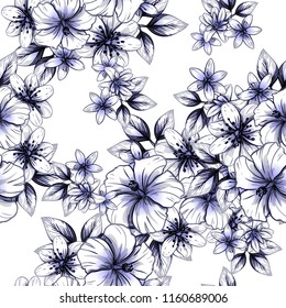 Abstract elegance seamless pattern with floral background