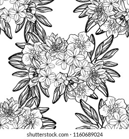 Abstract elegance seamless pattern with floral background