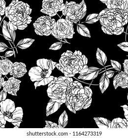 Abstract elegance seamless pattern with floral background