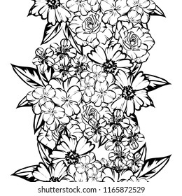 Abstract elegance seamless pattern with floral background