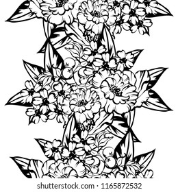 Abstract elegance seamless pattern with floral background
