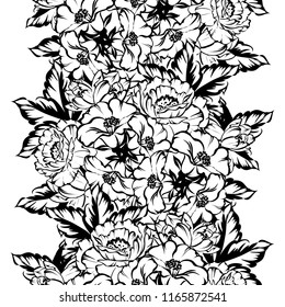 Abstract elegance seamless pattern with floral background