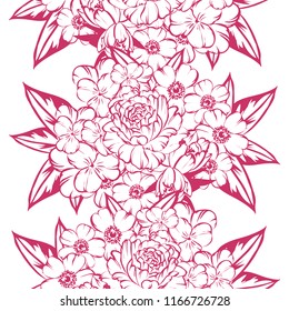 Abstract elegance seamless pattern with floral background