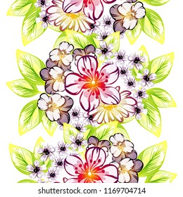 Abstract elegance seamless pattern with floral background