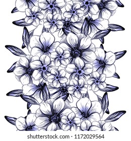 Abstract elegance seamless pattern with floral background