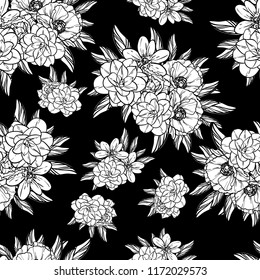 Abstract elegance seamless pattern with floral background