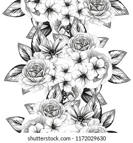 Abstract elegance seamless pattern with floral background