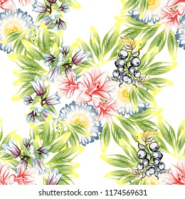 Abstract elegance seamless pattern with floral background