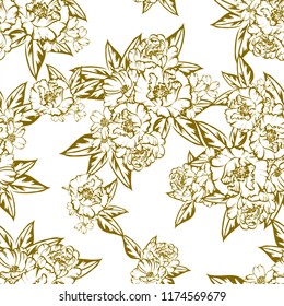 Abstract elegance seamless pattern with floral background
