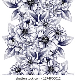 Abstract elegance seamless pattern with floral background