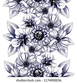 Abstract elegance seamless pattern with floral background