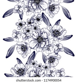 Abstract elegance seamless pattern with floral background