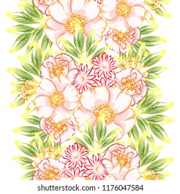 Abstract elegance seamless pattern with floral background