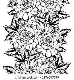 Abstract elegance seamless pattern with floral background