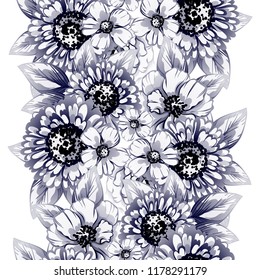 Abstract elegance seamless pattern with floral background
