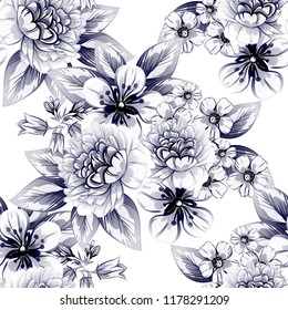 Abstract elegance seamless pattern with floral background
