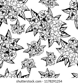 Abstract elegance seamless pattern with floral background
