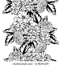 Abstract elegance seamless pattern with floral background
