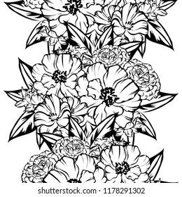 Abstract elegance seamless pattern with floral background
