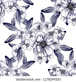 Abstract elegance seamless pattern with floral background
