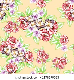 Abstract elegance seamless pattern with floral background
